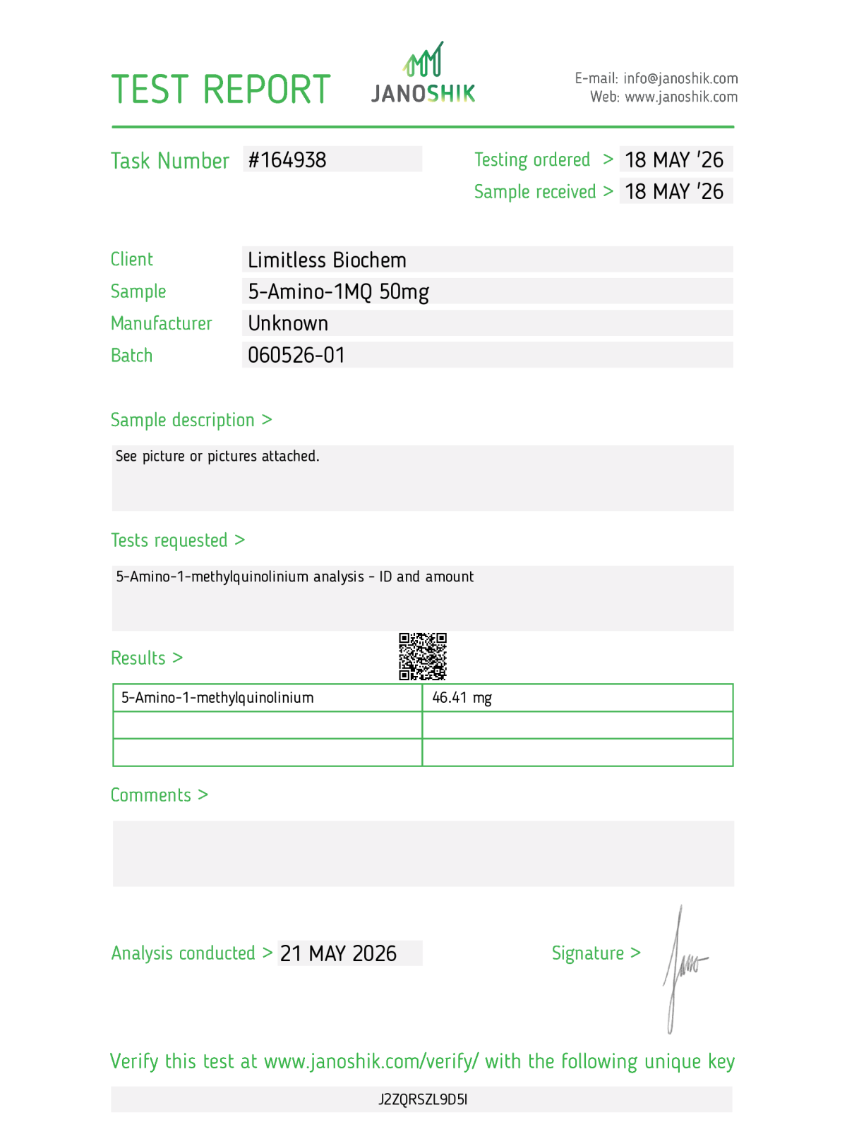 5-Amino-1MQ 50mg