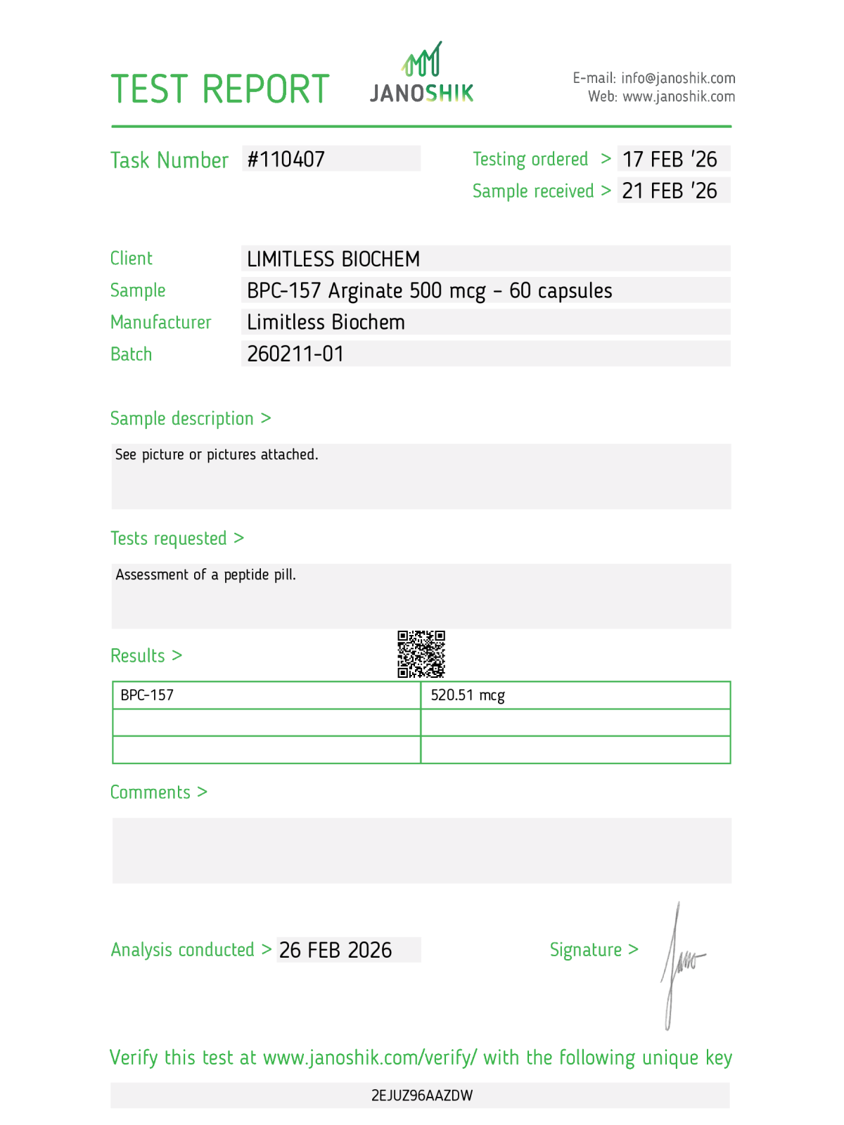 BPC-157 500mcg