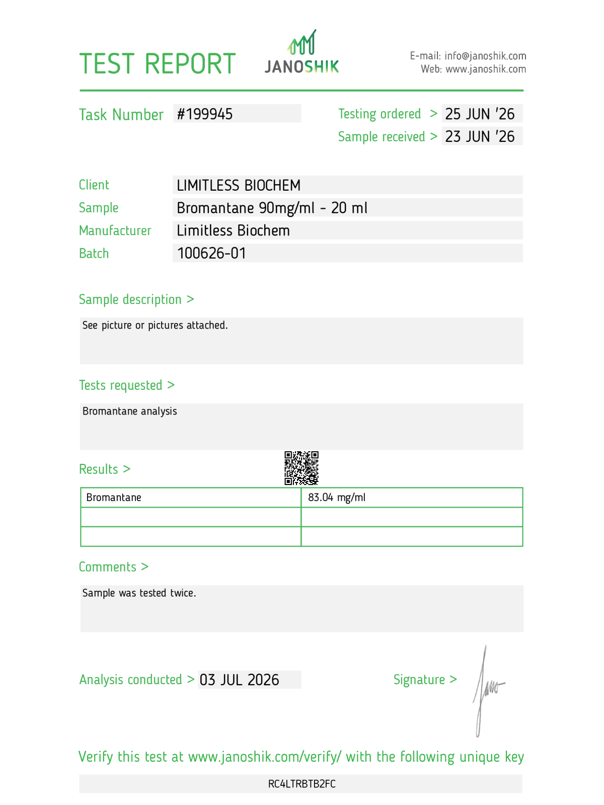 Bromantane 90mg/ml