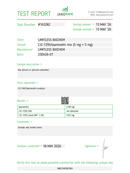 Ipamorelin / CJC-1295 mix 5mg + 5mg